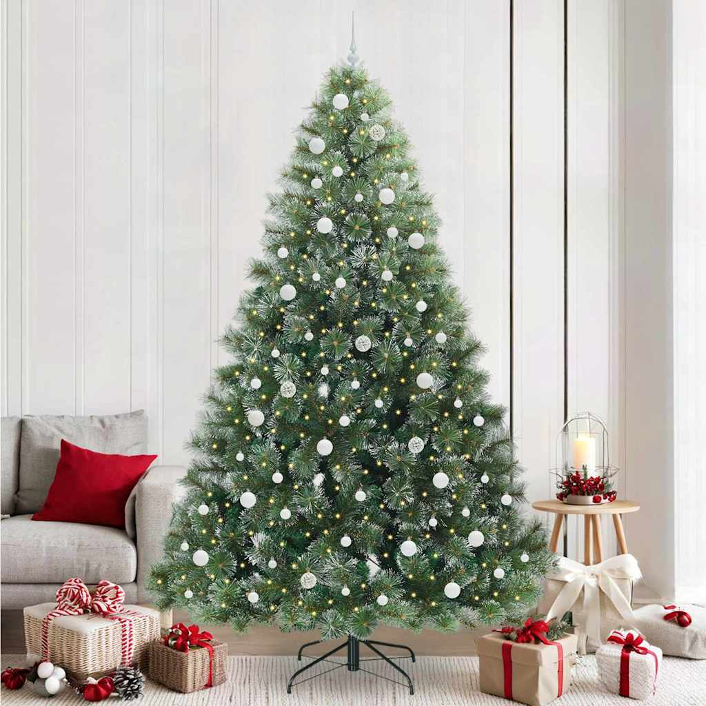 Künstlicher Weihnachtsbaum mit 300 LEDs Grün 240 cm PE und PVC