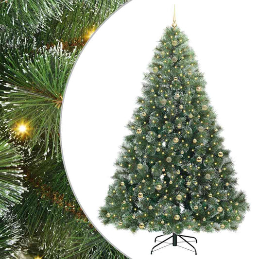 Künstlicher Weihnachtsbaum mit 300 LEDs Grün 240 cm PE und PVC