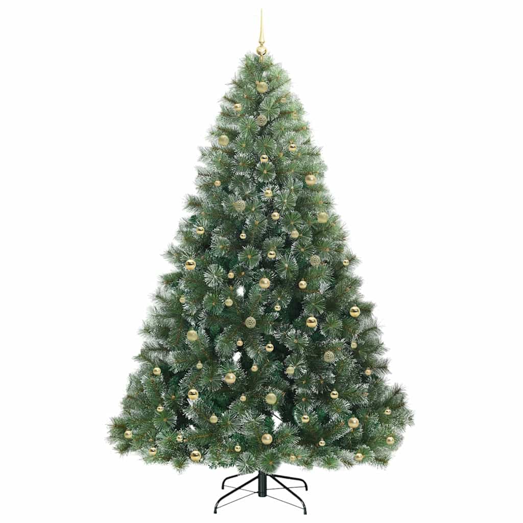 Künstlicher Weihnachtsbaum mit 300 LEDs Grün 240 cm PE und PVC