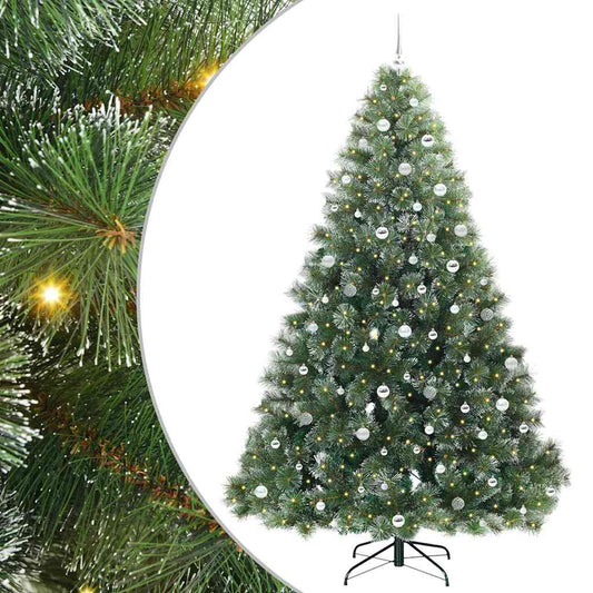 Künstlicher Weihnachtsbaum mit 300 LEDs Grün 240 cm PE und PVC