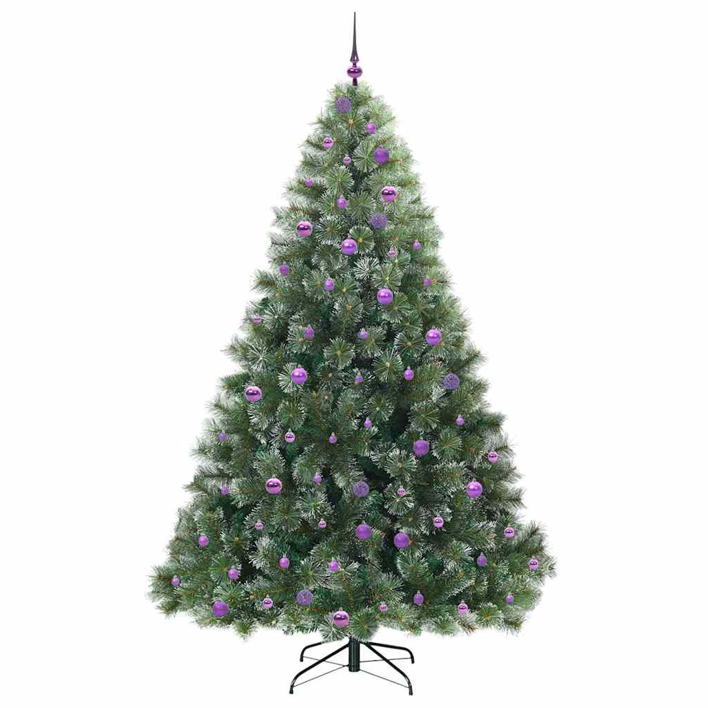 Künstlicher Weihnachtsbaum mit 300 LEDs Grün 240 cm PE und PVC