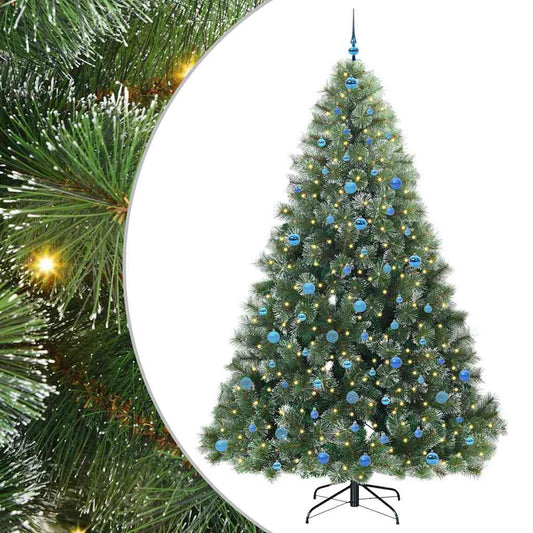 Künstlicher Weihnachtsbaum mit 300 LEDs Grün 240 cm PE und PVC