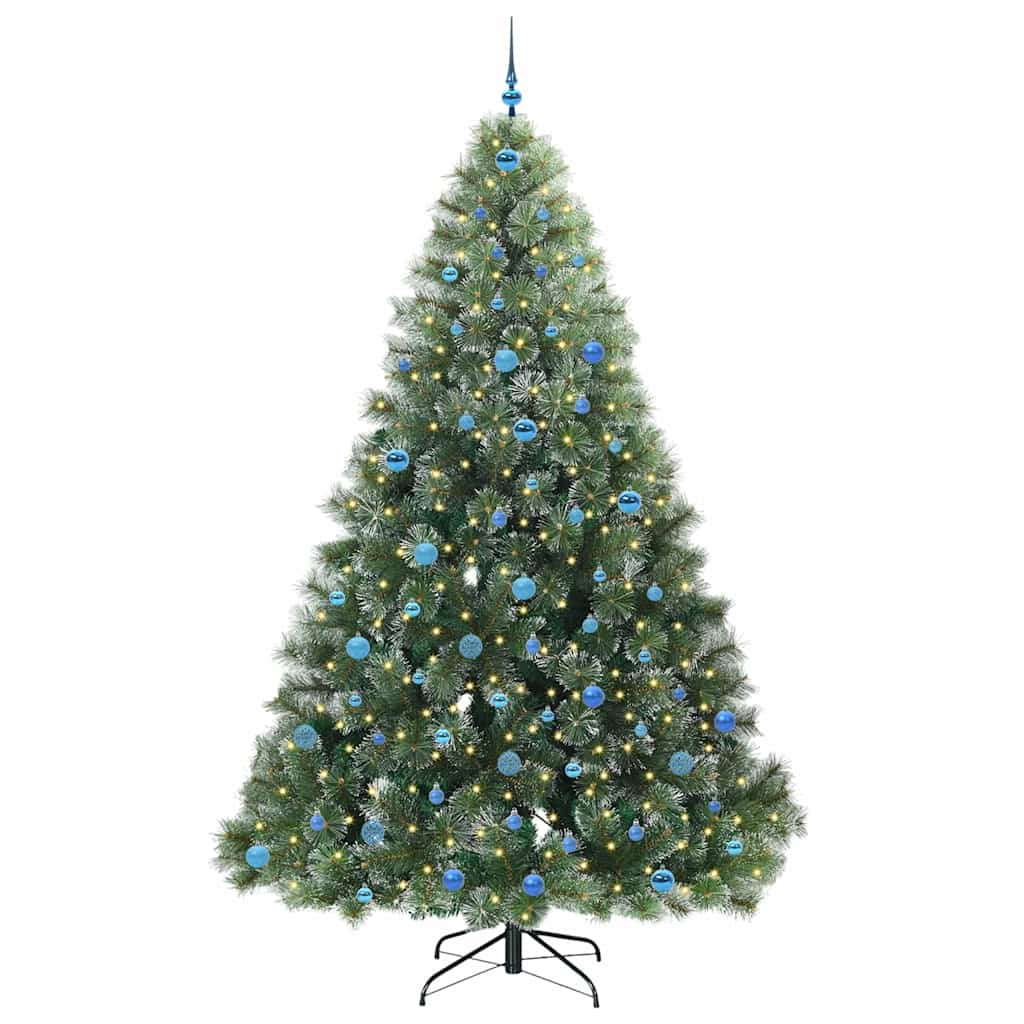 Künstlicher Weihnachtsbaum mit 300 LEDs Grün 240 cm PE und PVC