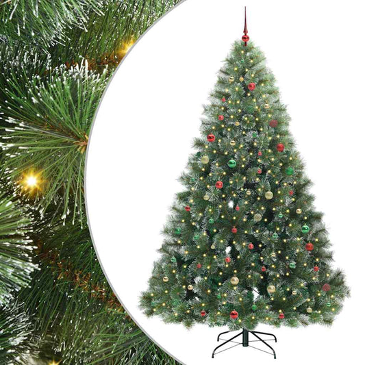 Künstlicher Weihnachtsbaum mit 300 LEDs Grün 240 cm PE und PVC