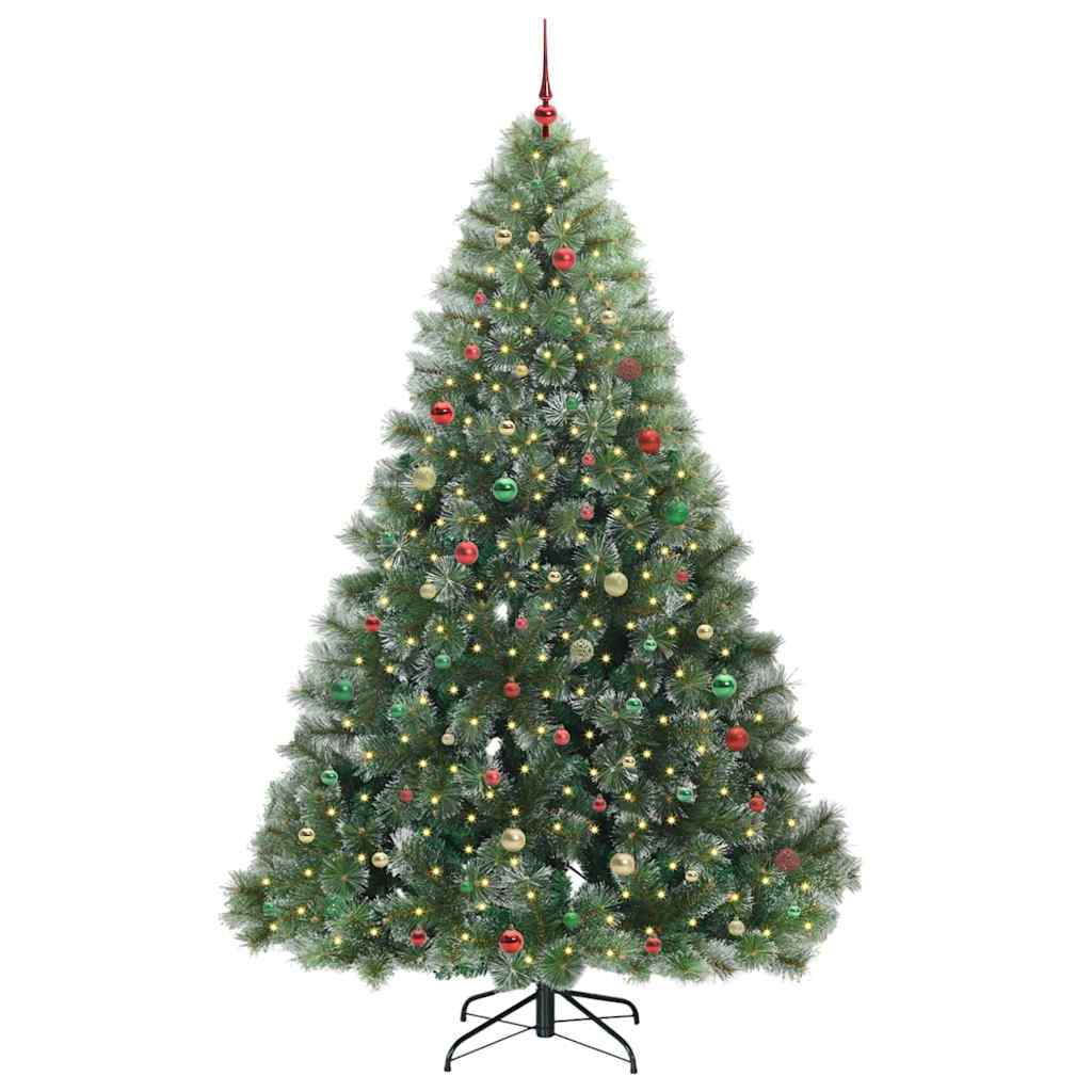 Künstlicher Weihnachtsbaum mit 300 LEDs Grün 240 cm PE und PVC