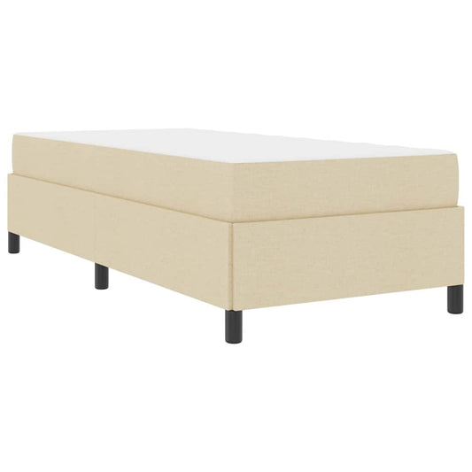 Boxspringbett Creme 100 x 200 cm Stoff