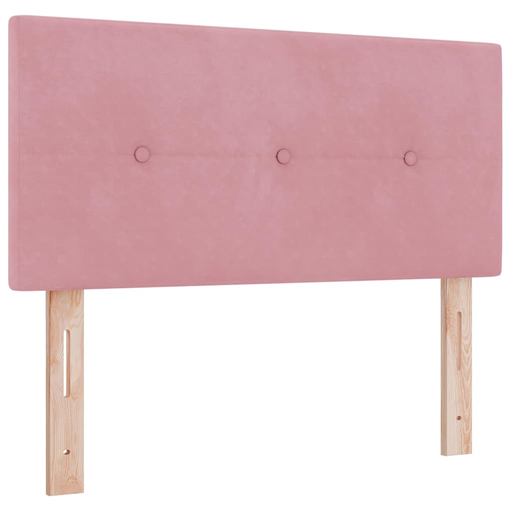 Boxspringbett mit Kopfteil Rosa 80 x 200 cm Samt