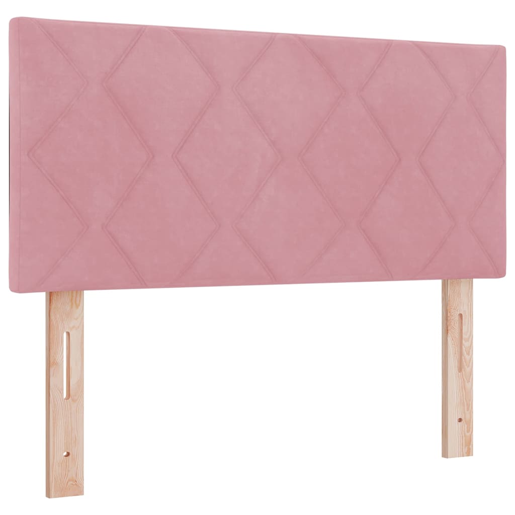 Boxspringbett mit Kopfteil Rosa 120 x 190 cm Samt