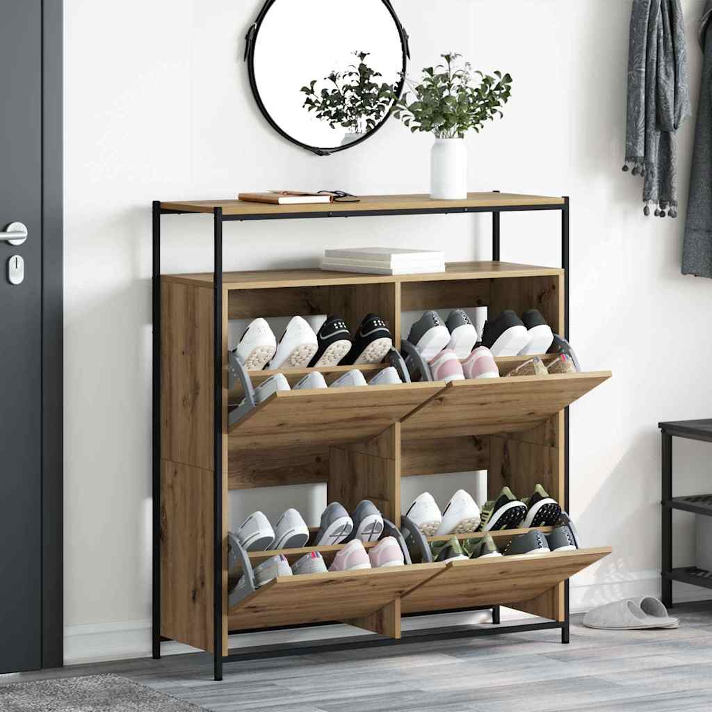 Schuhschrank Artisan-Eiche 100 x 34 x 112 cm Holzwerkstoff