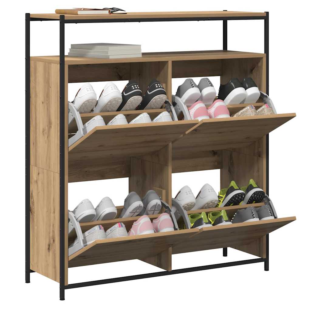 Schuhschrank Artisan-Eiche 100 x 34 x 112 cm Holzwerkstoff