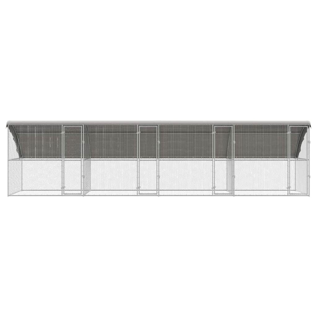 Hühnerkäfig Silber 800 x 200 x 198.5 cm Verzinkter Stahl