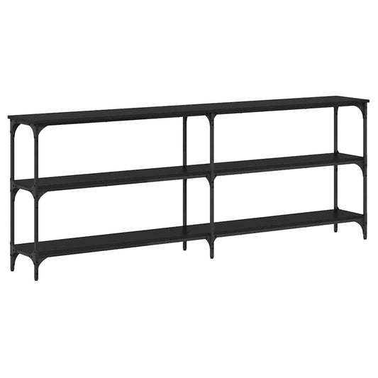 Konsolentisch Schwarz Eichen-Optik 200 x 29 x 75 cm