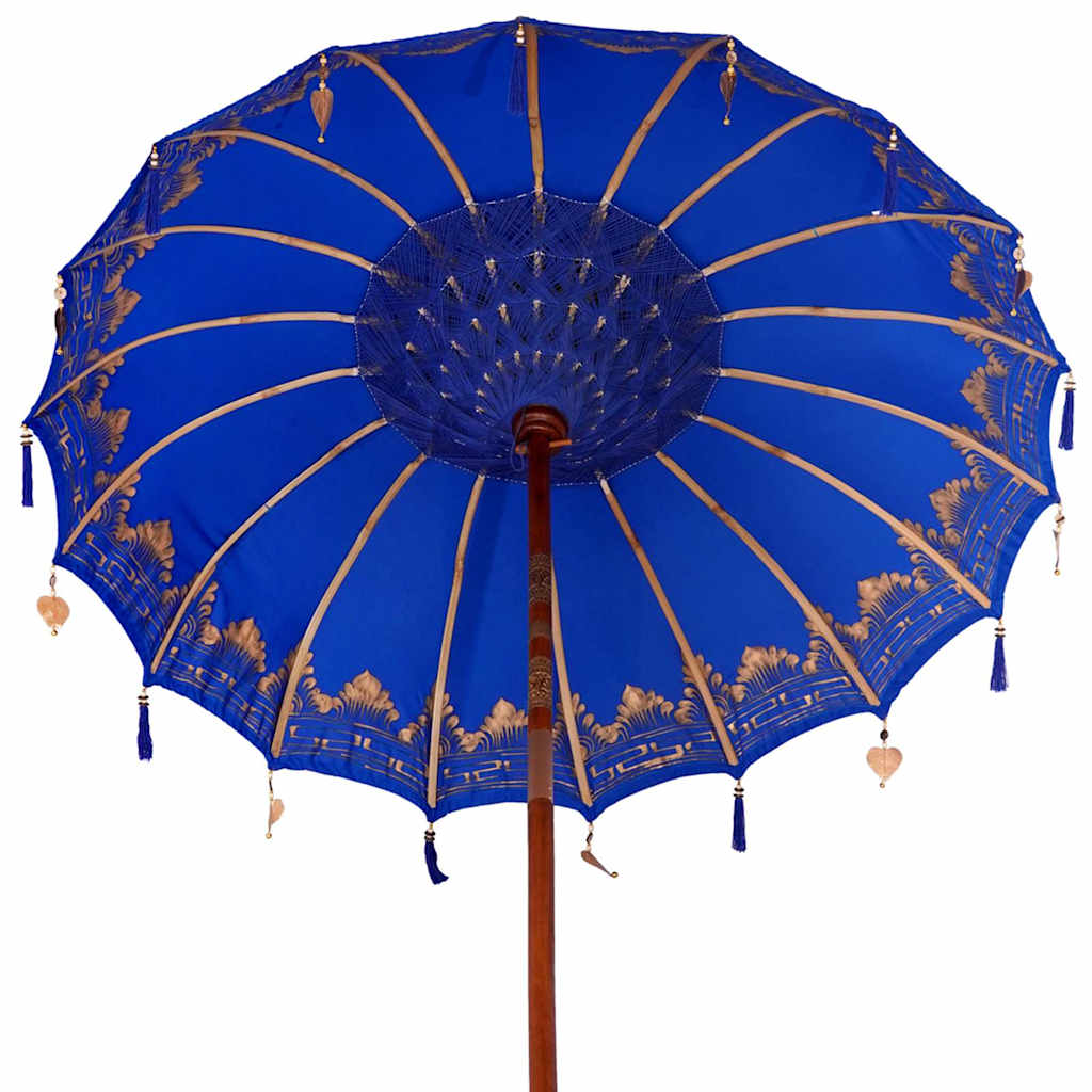 Balinesischer Sonnenschirm 260 Blau 180-190 cm