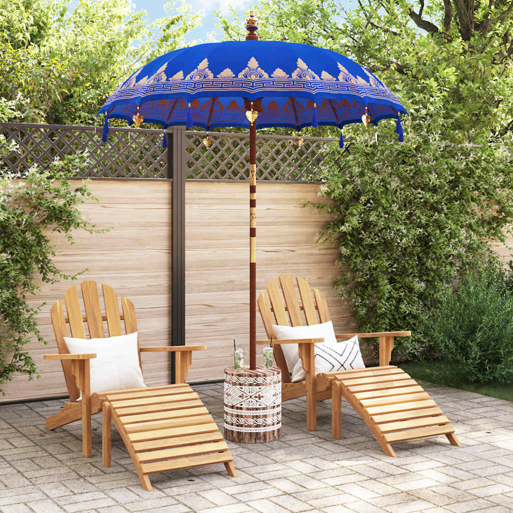 Balinesischer Sonnenschirm 260 Blau 180-190 cm