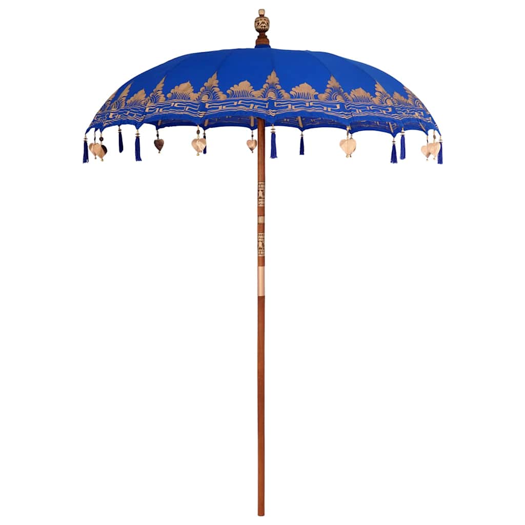 Balinesischer Sonnenschirm 260 Blau 180-190 cm