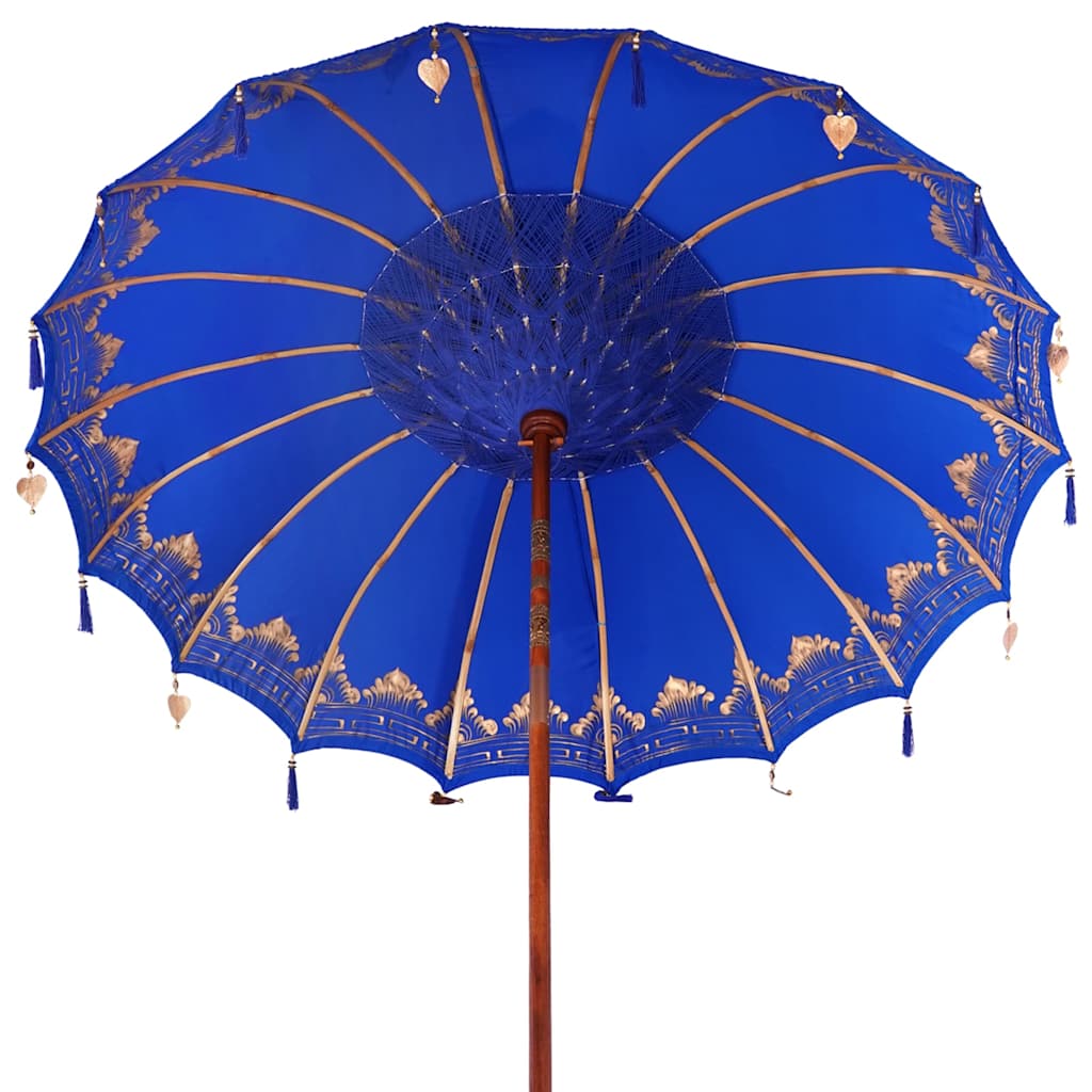 Balinesischer Sonnenschirm 260 Blau 210-220 cm