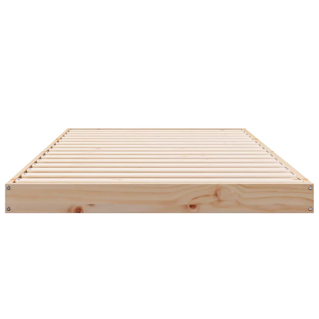 Bodenbettgestell Natur 100 x 210 cm Massivholz Kiefer