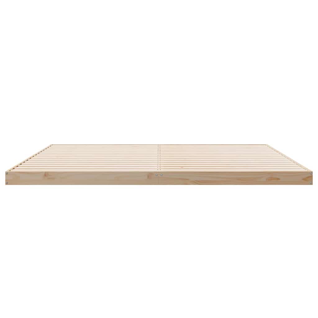 Bodenbettgestell Natur 200 x 210 cm Massivholz Kiefer