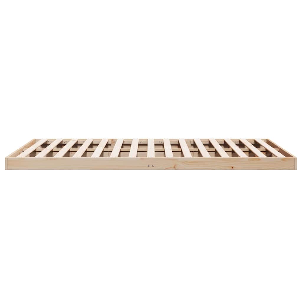 Bodenbettgestell Natur 200 x 210 cm Massivholz Kiefer