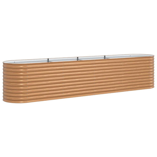 Garten-Hochbeet Braun 400 x 80 x 81 cm Stahl