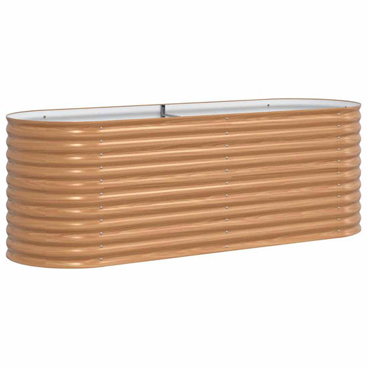 Garten-Hochbeet Braun 240 x 80 x 81 cm Stahl
