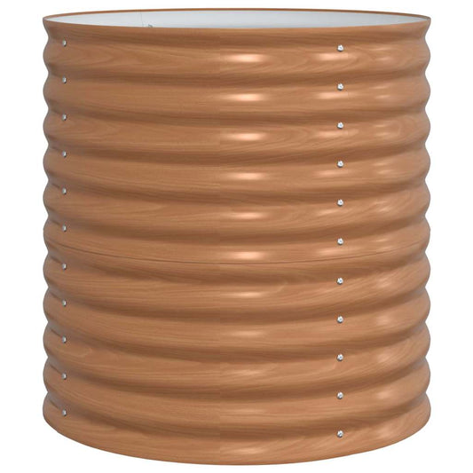 Garten-Hochbeet Braun 80 x 80 x 81 cm Stahl