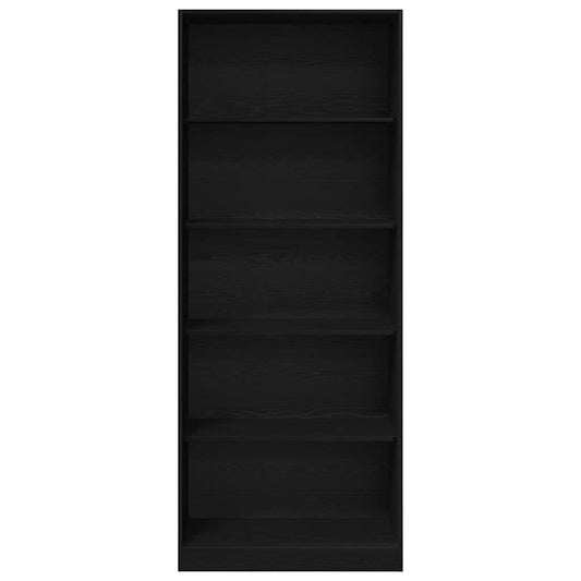 Kleiderschrank mit Regal Schwarz Eichen-Optik 80 x 50 x 200 cm