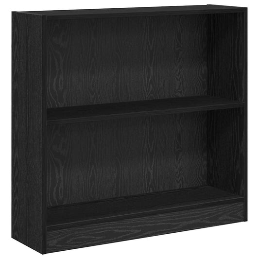 Bücherregal Schwarz Eichen-Optik 80 x 24 x 109 cm Holzwerkstoff
