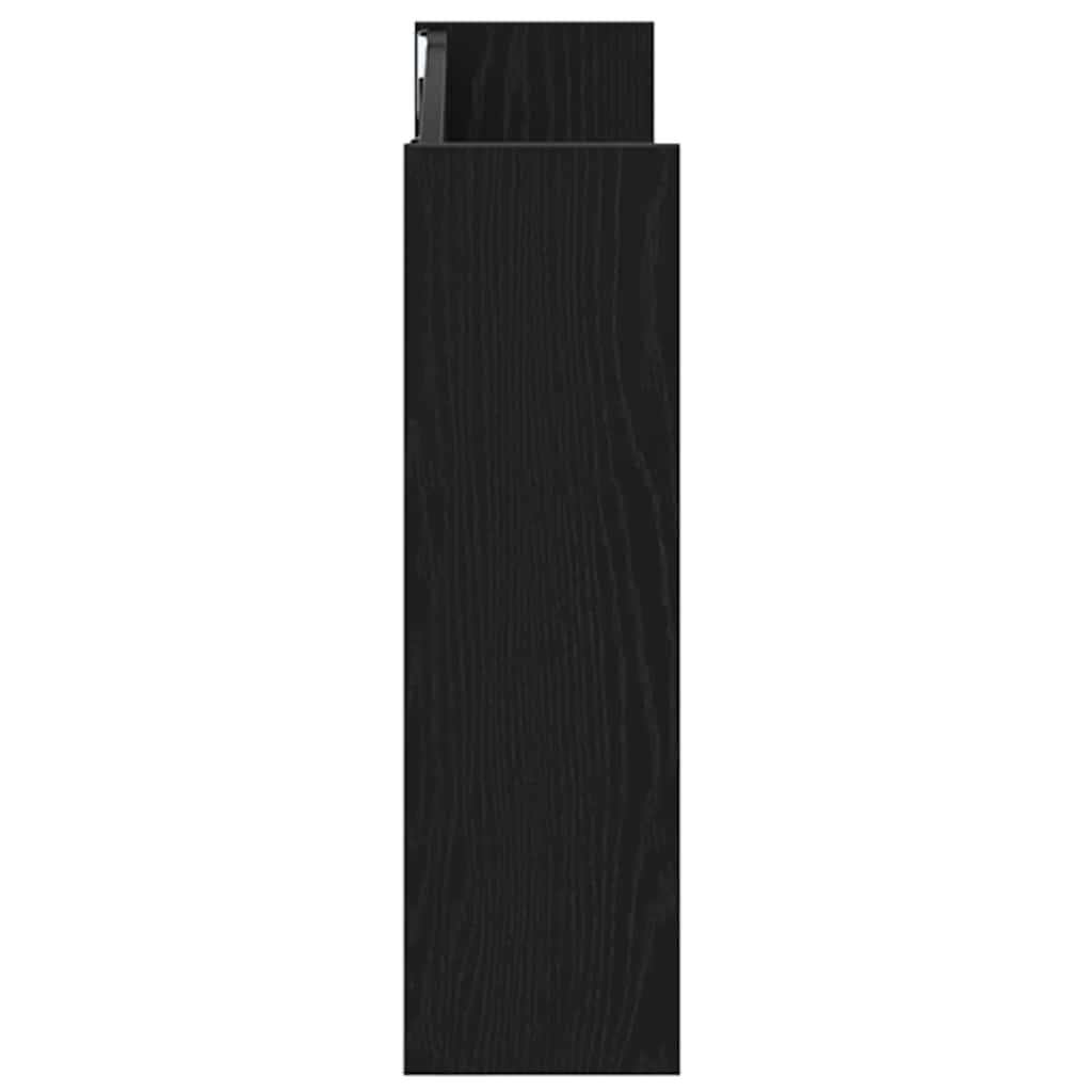 Wandschuhschrank mit Regal Schwarz Eichen-Optik Holzwerkstoff