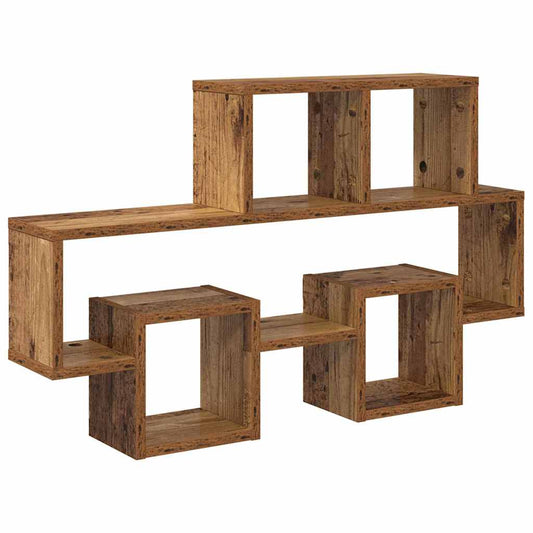 Wandregal mit Regal Altholz 82 x 15 x 51 cm Holzwerkstoff