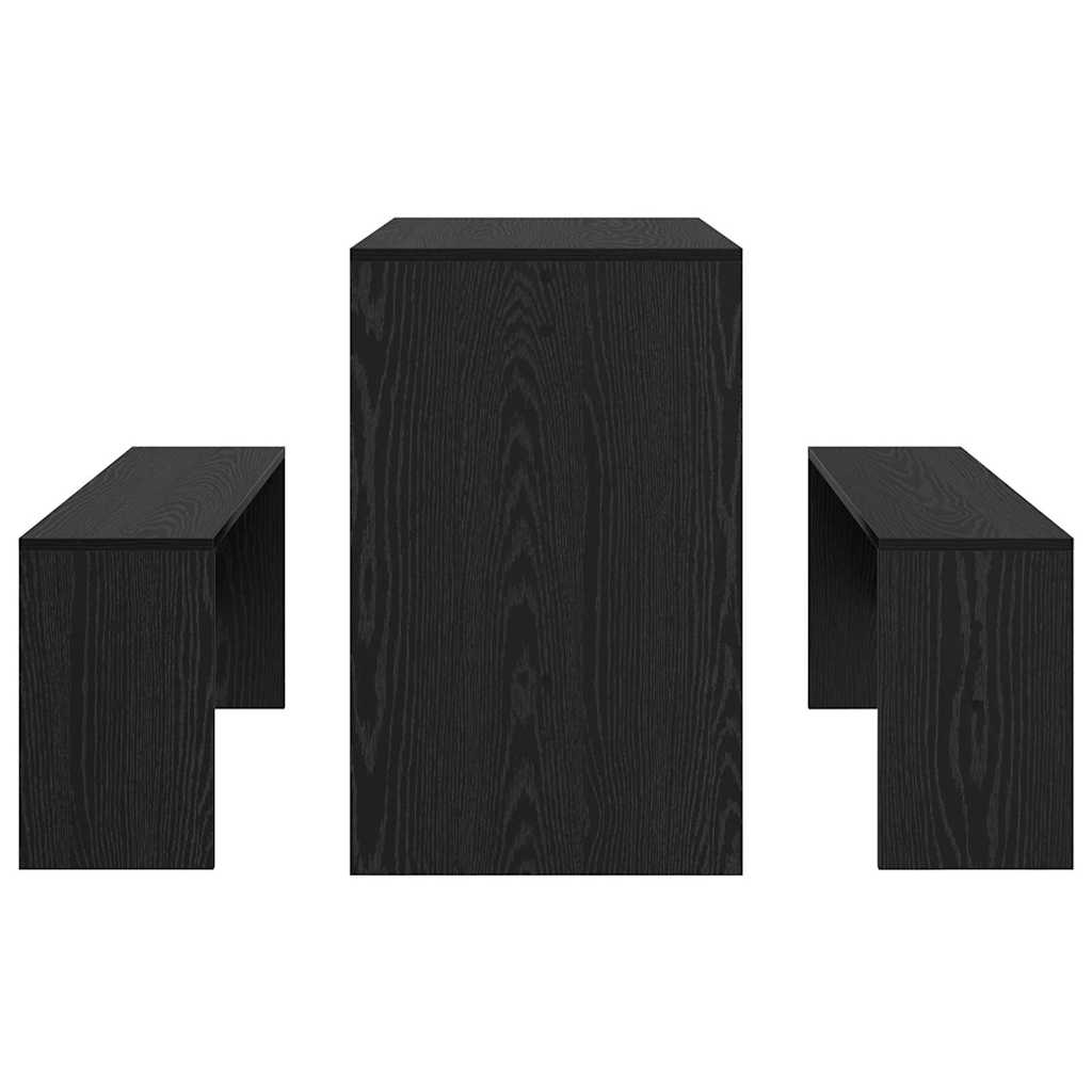 Essgruppe 2 pcs Schwarz Eichen-Optik 97 x 47 x 75 cm