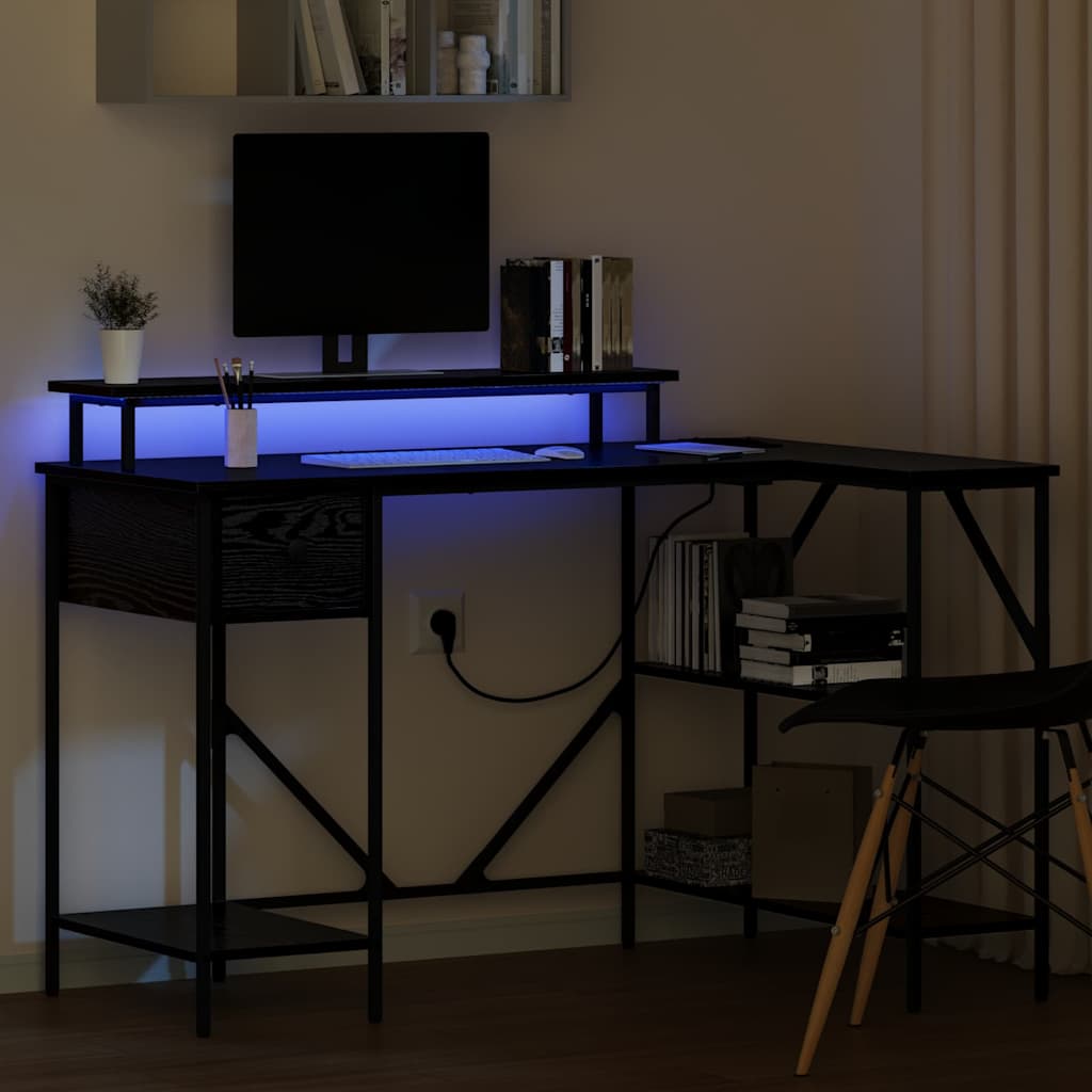 Schreibtisch Schwarze Eiche 120 x 79 x 86.5 cm Holzwerkstoff