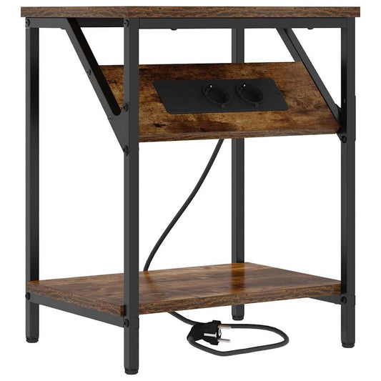 Nachttisch Räuchereiche 38 x 30 x 48 cm Holzwerkstoff