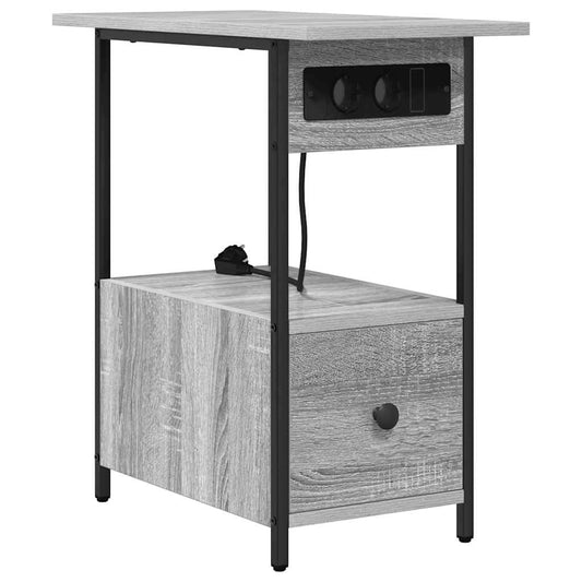 Nachttisch Grau Sonoma 60 x 30 x 61 cm Holzwerkstoff