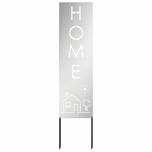 Garten Sichtschutz-Leinwand Silber 32 x 140 cm Verzinkter Stahl