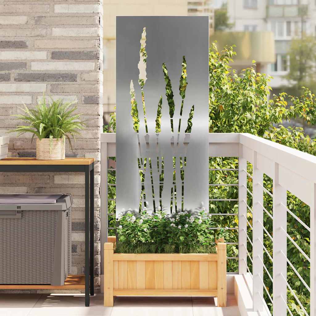 Garten dekoratives Panel Silber 50 x 140 cm Verzinkter Stahl