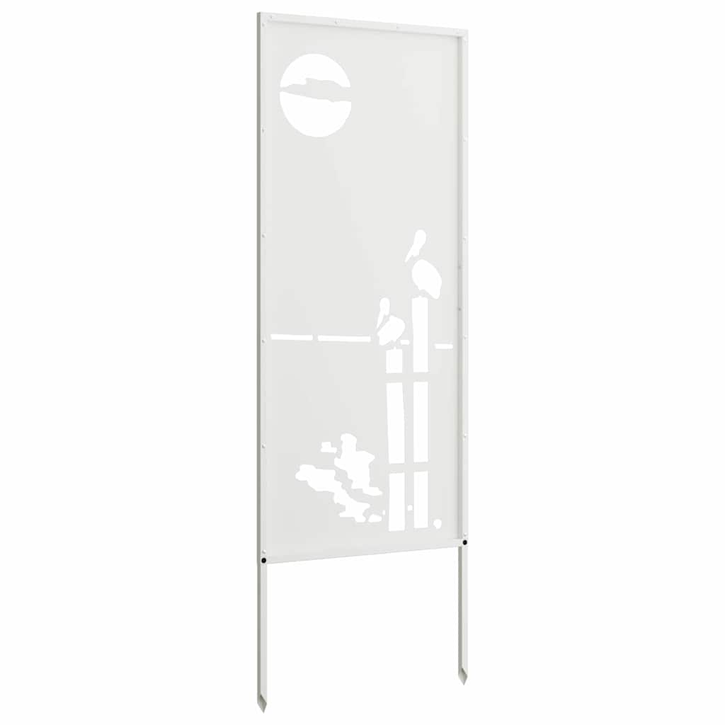 Garten dekoratives Panel Weiß 50 x 140 cm Kaltgewalzter Stahl