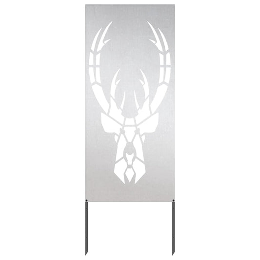 Garten Sichtschutz-Leinwand Silber 50 x 140 cm Edelstahl