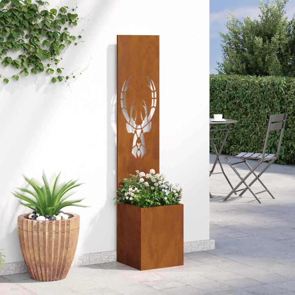 Garten Sichtschutz-Leinwand Tiermuster Rostig 32 x 140 cm