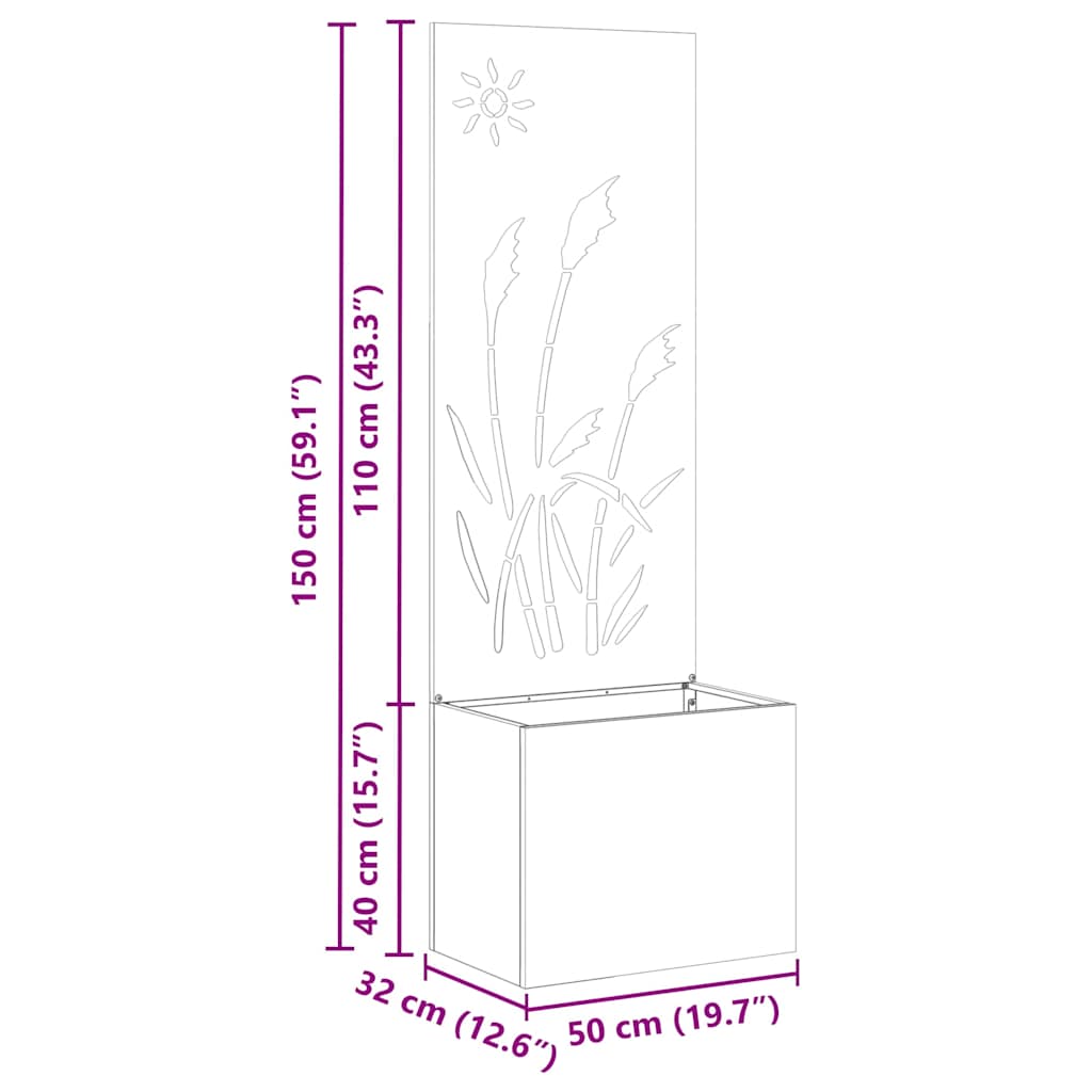 Garten Sichtschutz-Leinwand Schwarz 50 x 140 cm