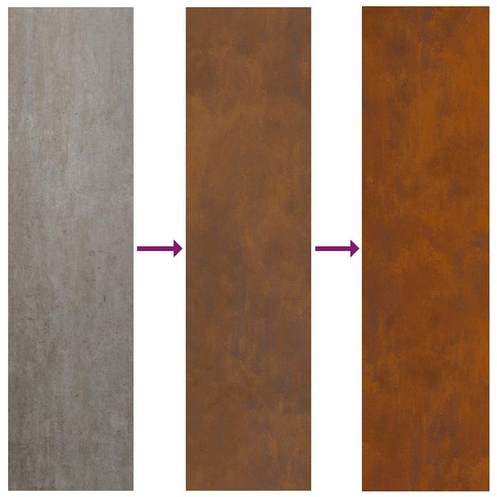 Garten Sichtschutz-Leinwand Floral Rostig 50 x 140 cm