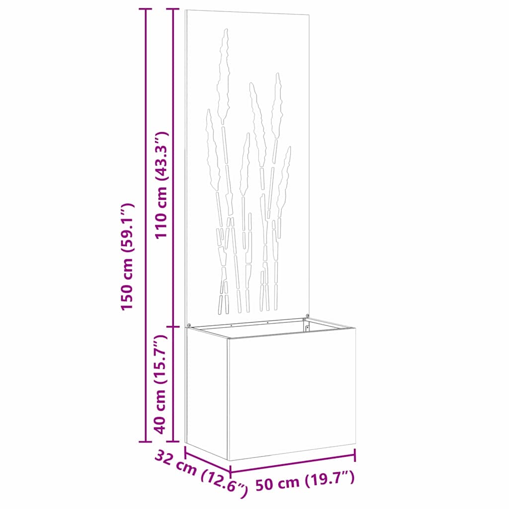 Garten Sichtschutz-Leinwand Olivgrün 50 x 140 cm