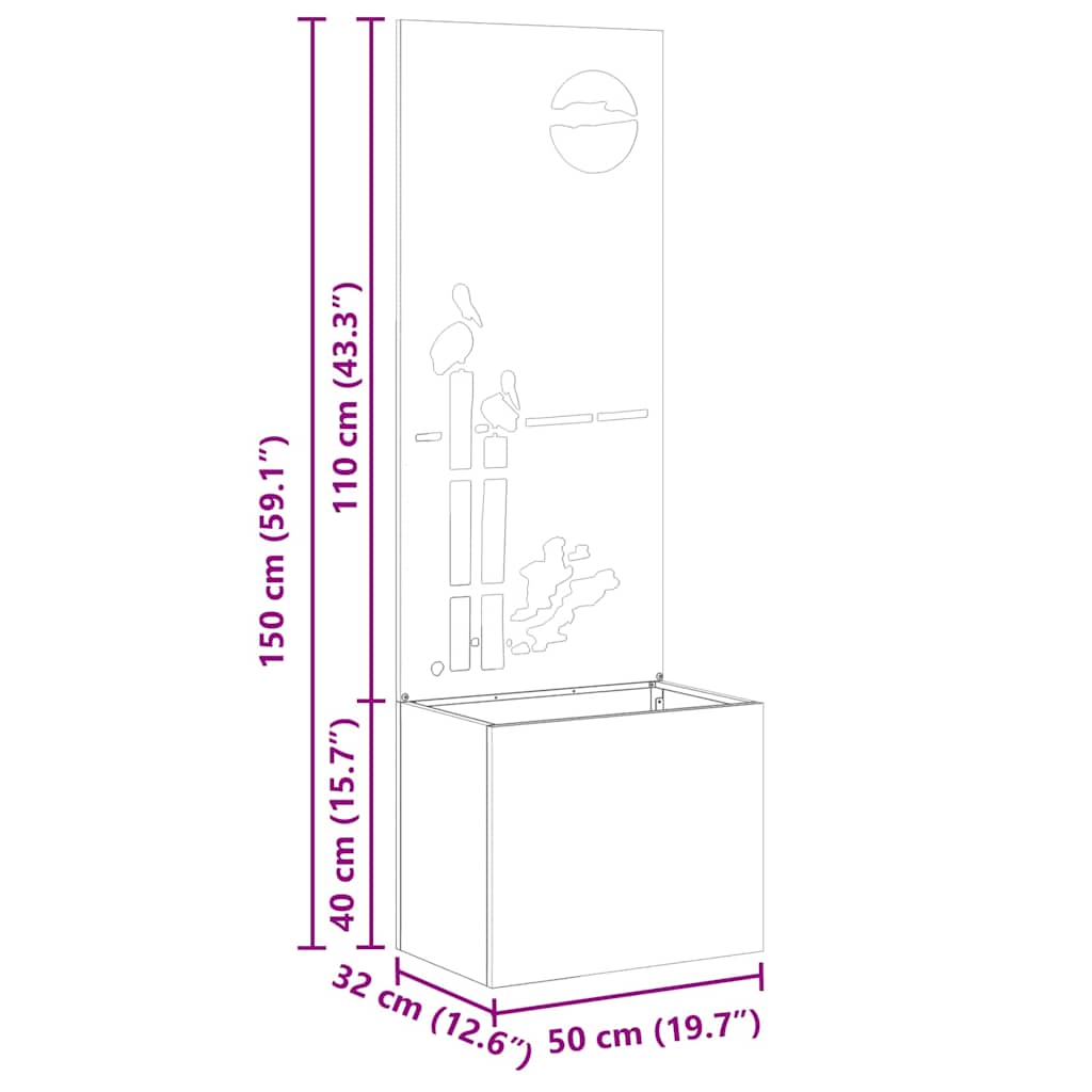 Garten Sichtschutz-Leinwand Anthrazit 50 x 140 cm