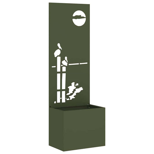 Garten Sichtschutz-Leinwand Olivgrün 50 x 140 cm