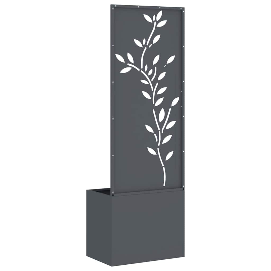 Garten Sichtschutz-Leinwand Floral Anthrazit 50 x 140 cm