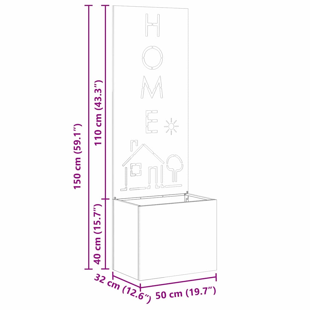 Garten Sichtschutz-Leinwand Schwarz 50 x 140 cm