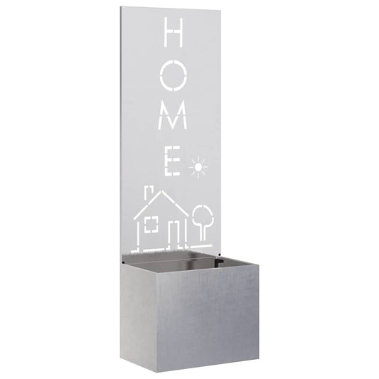 Garten Sichtschutz-Leinwand Silber 50 x 140 cm Edelstahl