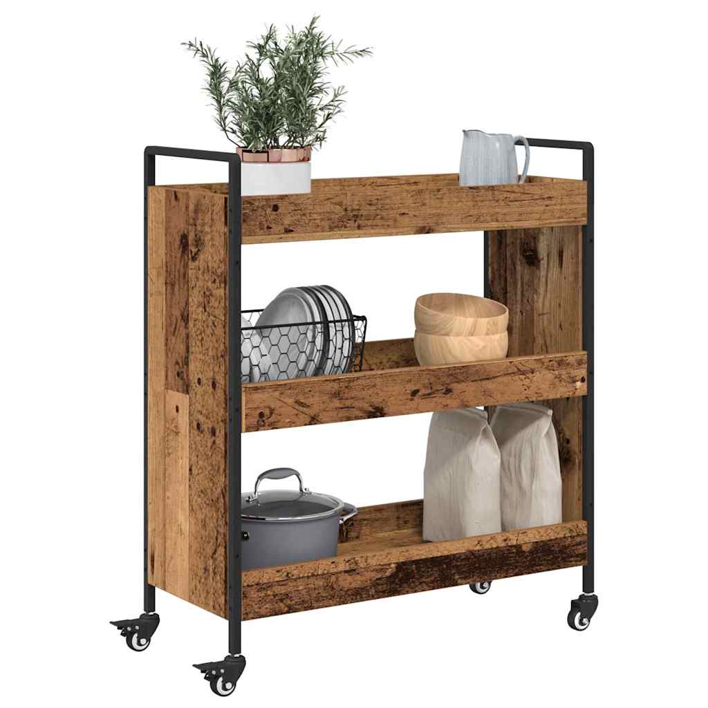 Küchentrolley Altholz 70 x 30 x 82 cm Holzwerkstoff