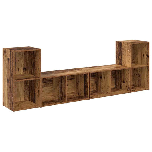TV-Schrankset 4 pcs Altholz 37 x 37 x 72 cm Holzwerkstoff