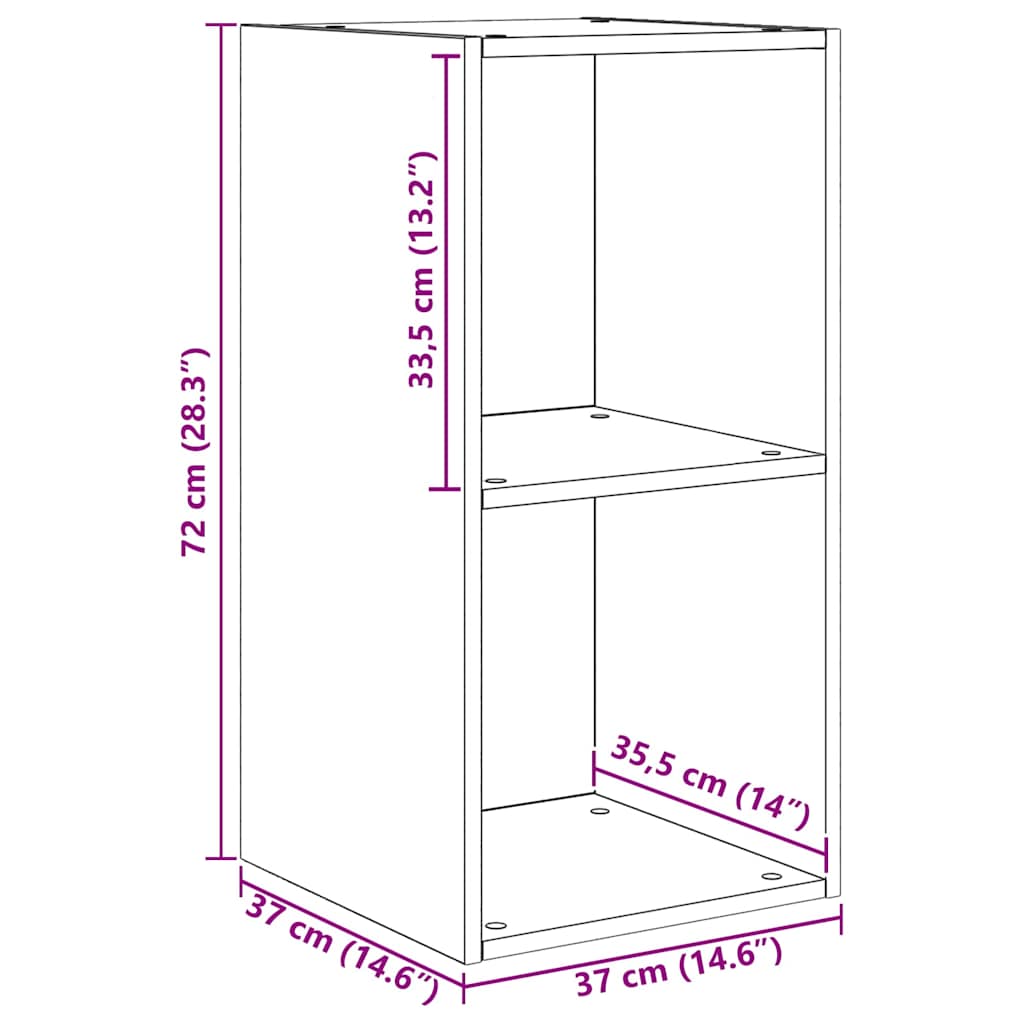 TV-Schrankset 4 pcs Artisan-Eiche 37 x 37 x 72 cm Holzwerkstoff